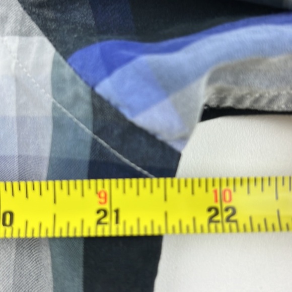 Ted Baker men's black plaid button down shirt size 5 - Picture 8 of 11